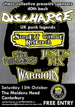 Discharge - The Maidens Head, Canterbury 15.10.11